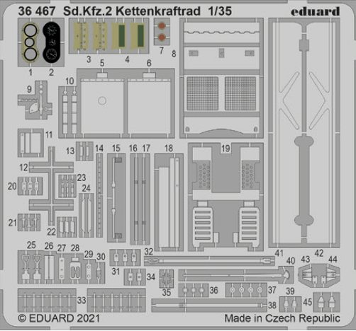 Eduard 36467 1:35 Sd.Kfz.2 Kettenkraftrad for Tamiya