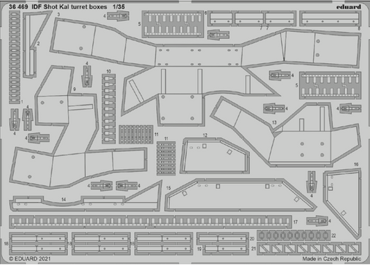 Eduard 36469 1:35 IDF Shot Kal turret boxes for Amusing Hobby