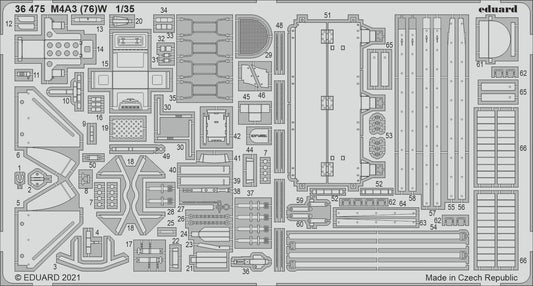 Eduard 36475 1:35 M4A3 (76mm) Sherman for Zvezda