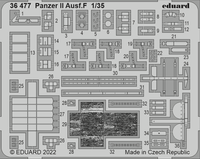 Eduard 36477 1:35 Pz.Kpfw.II Ausf.F for Academy