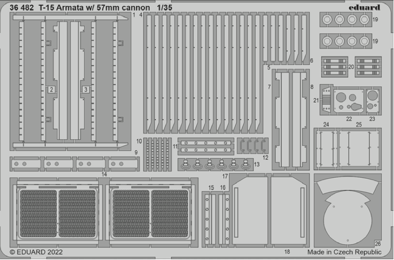 Eduard 36482 1:35 TBMP T-15 'ARMATA' with 57mm cannon for Zvezda