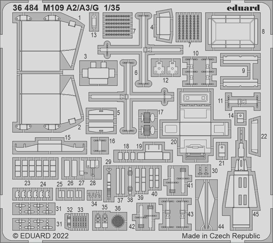 Eduard 36484 1:35 M109 A2-A3-G for Italeri