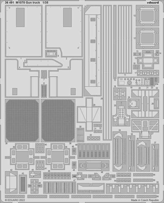 Eduard 36491 1:35 M1070 Gun truck for Hobby Boss