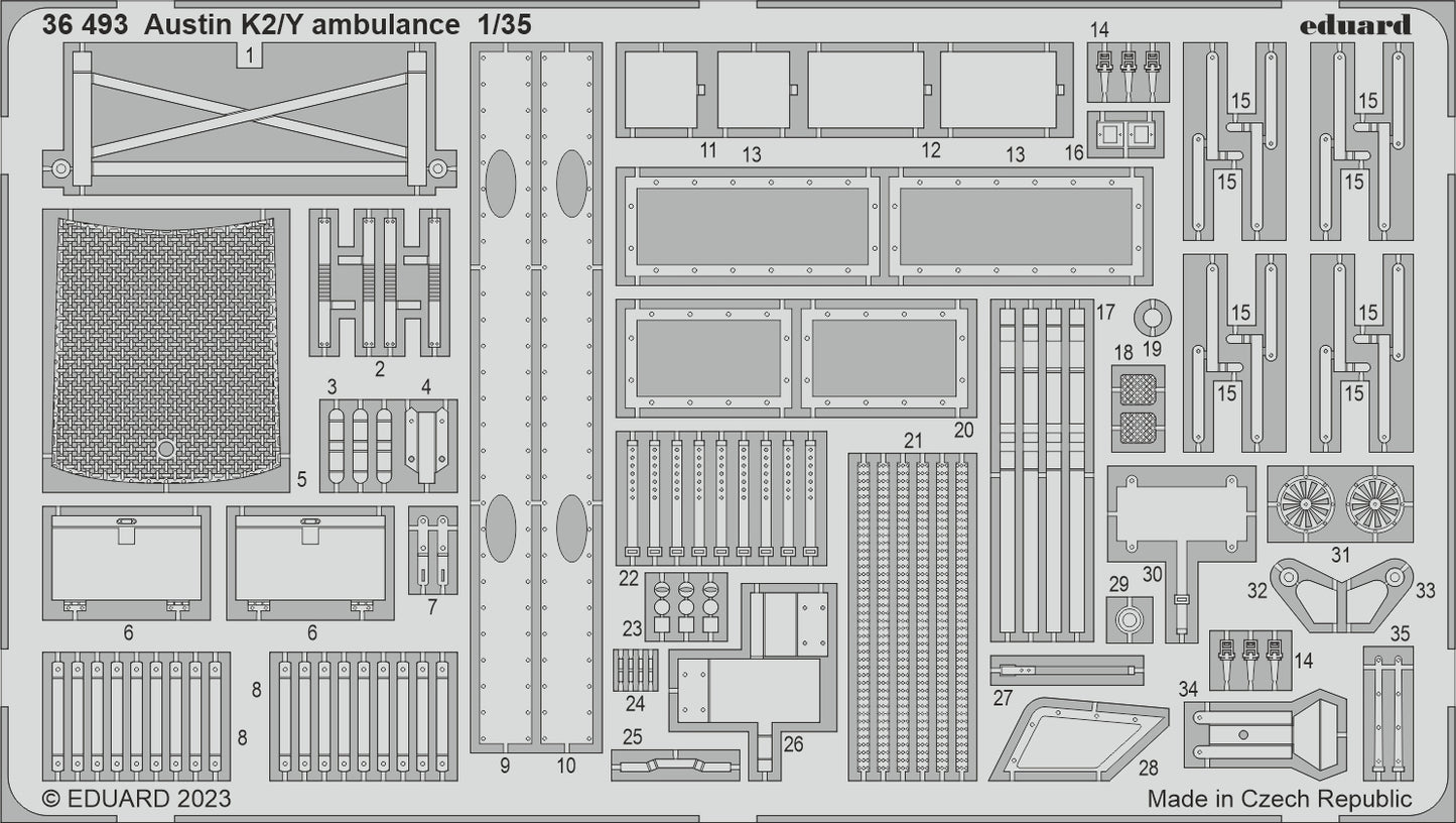 Eduard 36493 1:35 Austin K2/Y ambulance for Airfix