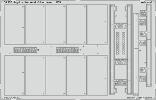 Eduard 36497 1:35 Jagdpanther Ausf.G1 schurzen for Academy