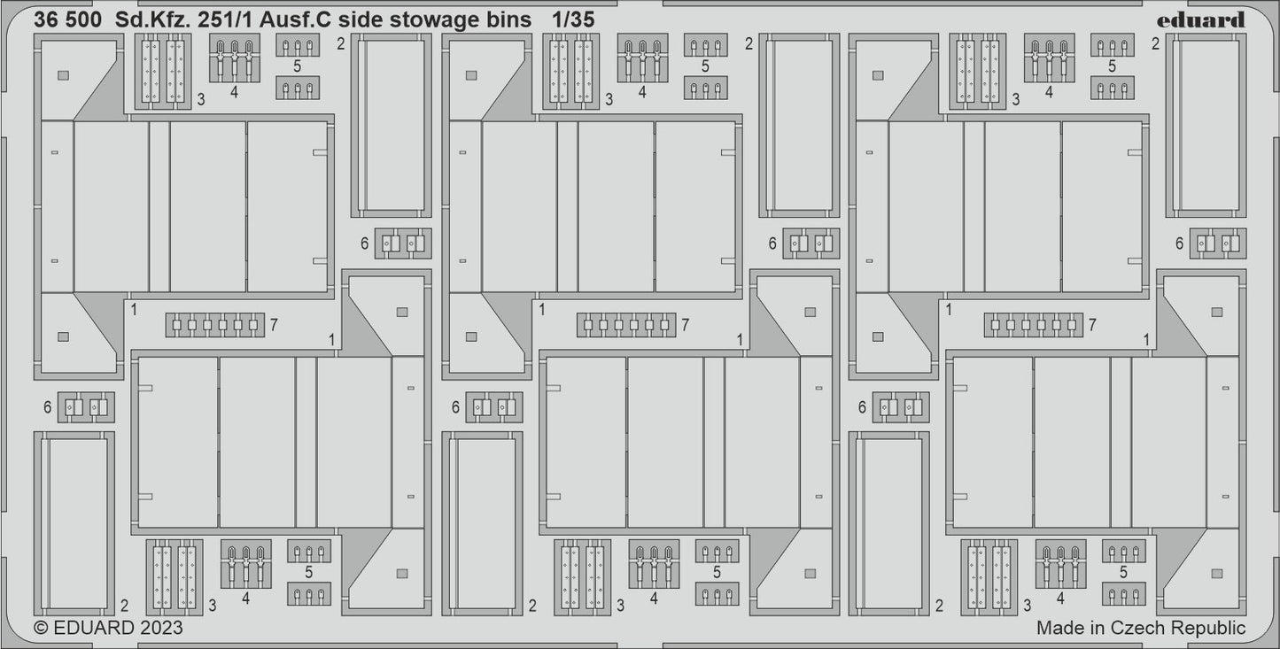 Eduard 36500 1:35 Sd.Kfz.251/1 Ausf.C side stowage bins