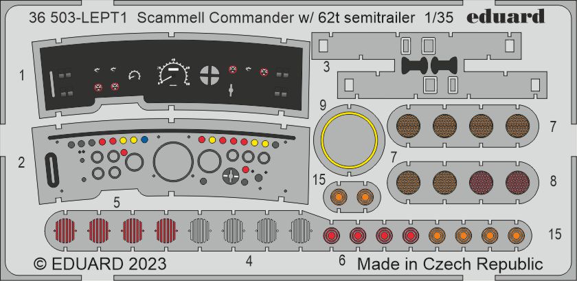 Eduard 36503 1:35 Scammel Commander w/ 62t semi trailer for Hobby Boss