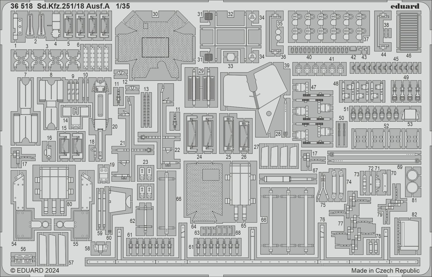 Eduard 36518 1:35 Sd.Kfz.251/18 Ausf.A for ICM