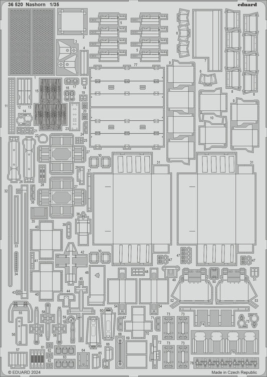 Eduard 36520 1:35 Nashorn 8.8cm Pak-43 German