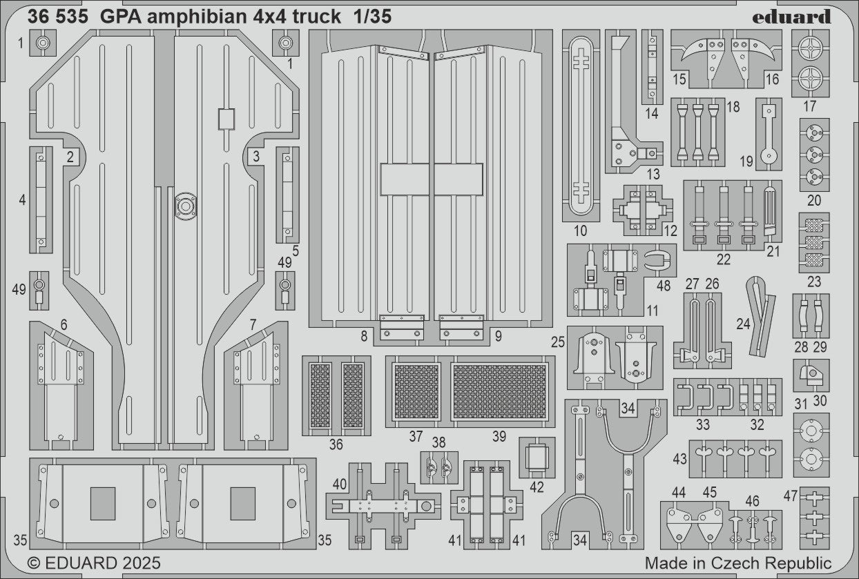 Eduard ED36535 1:350 GPA amphibian 4x4 truck 1/35