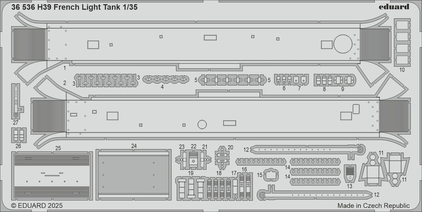 Eduard ED36536 1:350 H39 French Light Tank 1/35