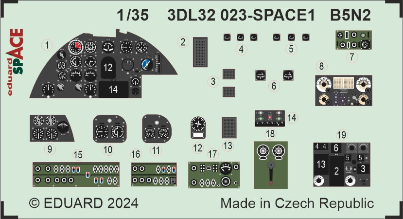 Eduard 3DL32023 1:35 Nakajima B5N2 Type 97 Kate SPACE