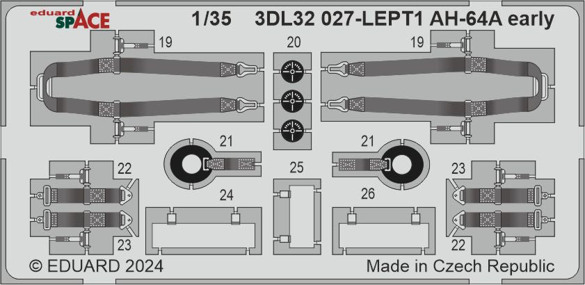 Eduard 3DL32027 1:32 Boeing/Hughes AH-64A Apache Early SPACE