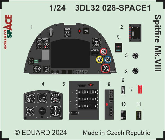 Eduard 3DL32028 1:32 Supermarine Spitfire Mk.VIII SPACE