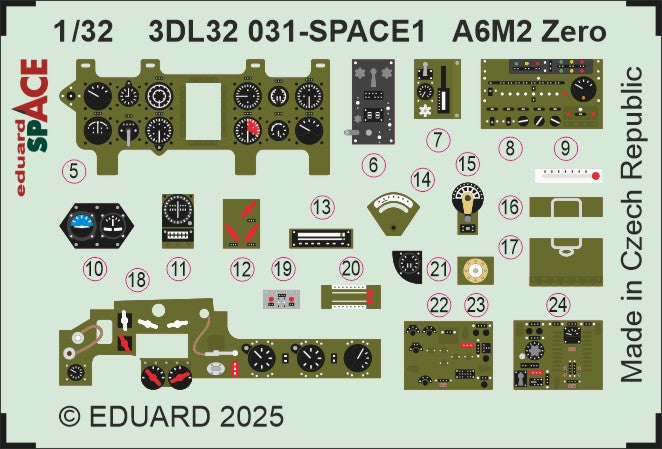 Eduard ED3DL32031 1:32 Mitsubishi A6M2 Zero SPACE 1/32