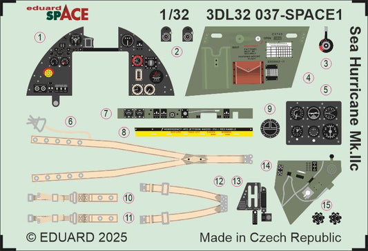 Eduard 3DL32037 1:32 Hawker Sea Hurricane Mk.IIc SPACE