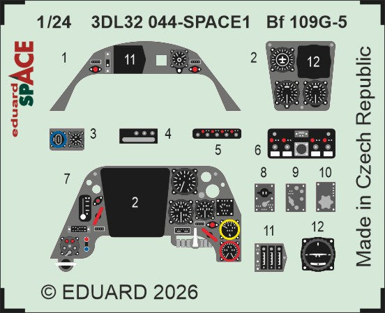 Eduard 3DL32044 1:24 Messerschmitt Bf-109G-5 SPACE