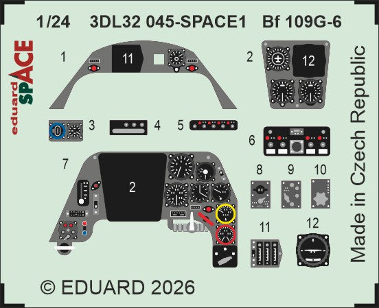 Eduard 3DL32045 1:32 Messerschmitt Bf-109G-6 SPACE