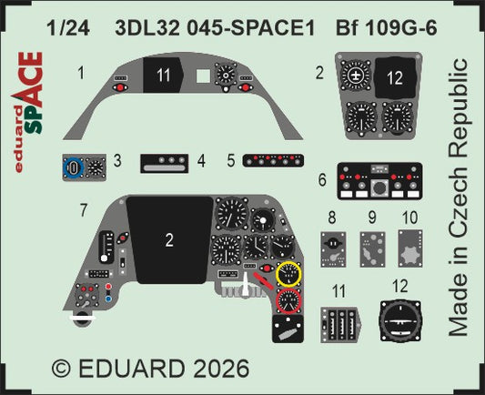 Eduard 3DL32045 1:32 Messerschmitt Bf-109G-6 SPACE