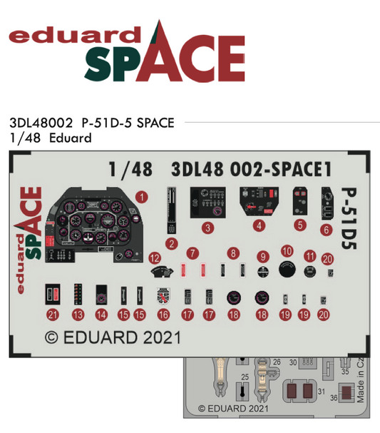 Eduard 3DL48002 1:48 North-American P-51D-5 Mustang SPACE