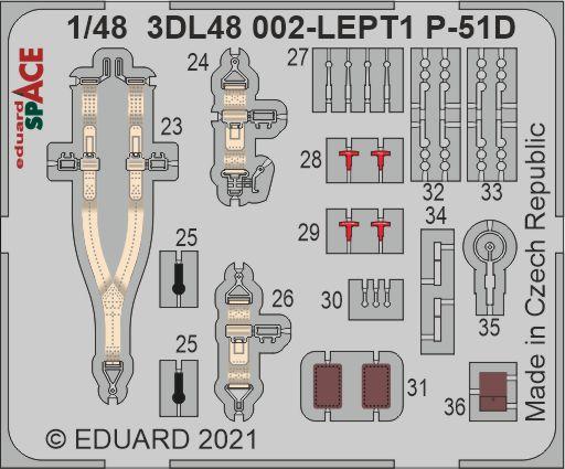 Eduard 3DL48002 1:48 North-American P-51D-5 Mustang SPACE