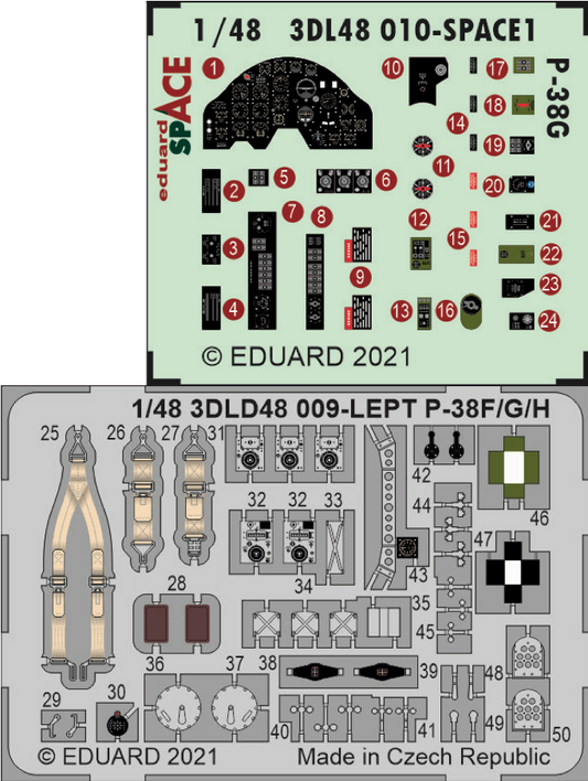 Eduard 3DL48010 1:48 Lockheed P-38G Lightning SPACE