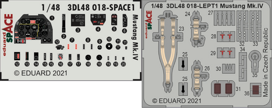 Eduard 3DL48018 1:48 North-American Mustang Mk.IV SPACE