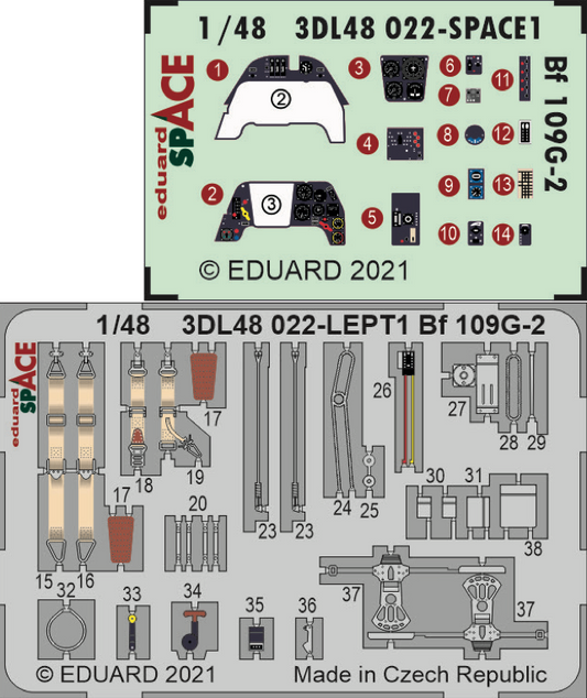 Eduard 3DL48022 1:48 Messerschmitt Bf-109G-2 SPACE