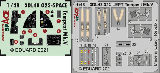 Eduard 3DL48023 1:48 Hawker Tempest Mk.V SPACE