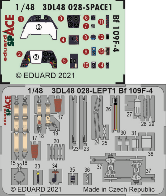 Eduard 3DL48028 1:48 Messerschmitt Bf-109F-4