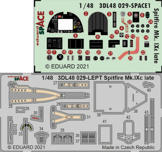 Eduard 3DL48029 1:48 Supermarine Spitfire Mk.IXc late version SPACE