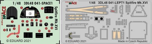 Eduard 3DL48041 1:48 Supermarine Spitfire Mk.XVI SPACE 3D-Printed Instrument Decals