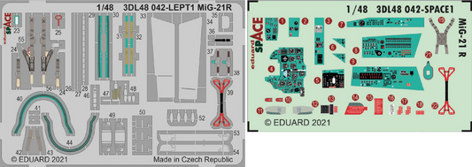 Eduard 3DL48042 1:48 Mikoyan MiG-21R SPACE 3D-Printed Instrument Decals