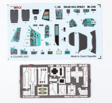 Eduard 3DL48043 1:48 Mil Mi-24D SPACE 3D-Printed Instrument Decals