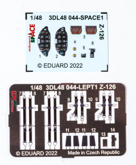 Eduard 3DL48044 1:48 Zlin Z-126 SPACE 3D-Printed Instrument Decals