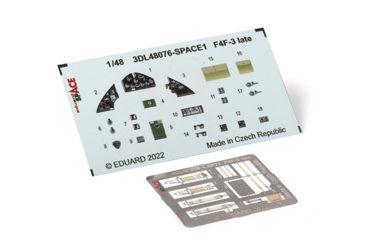 Eduard 3DL48076 1:48 Grumman F4F-3 Wildcat Late SPACE 3D-Printed Instrument Decals