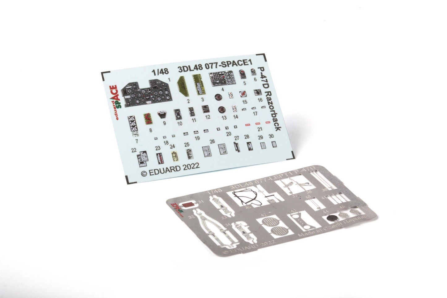 Eduard 3DL48077 1:48 Republic P-47D Thunderbolt Razorback SPACE 3D-Printed Instrument Decals