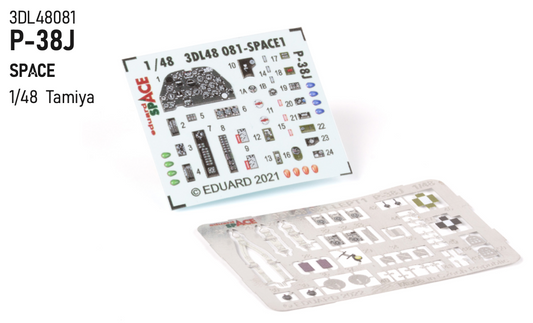 Eduard 3DL48081 1:48 Lockheed P-38J Lightning SPACE 3D-Printed Instrument Decals