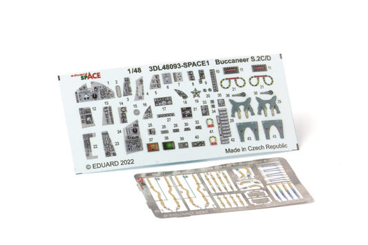 Eduard 3DL48093 1:48 Blackburn Buccaneer S.2C/D SPACE 3D-Printed Instrument Decals