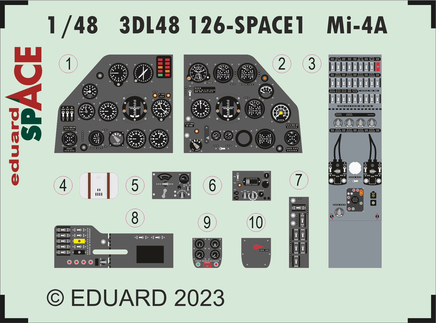 Eduard 3DL48126 1:48 Mil Mi-4A SPACE to be used with Trumpeter