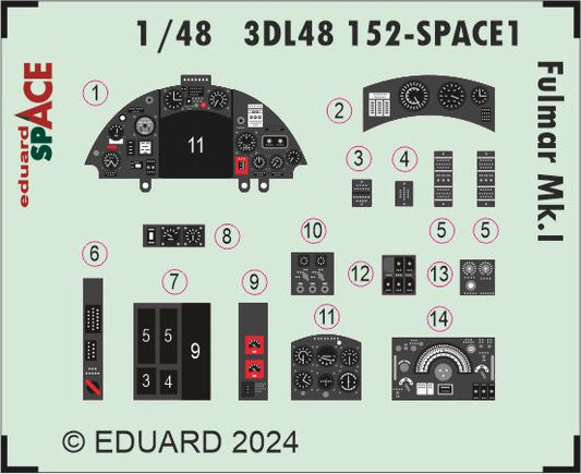 Eduard 3DL48152 1:48 Fairey Fulmar Mk.I SPACE