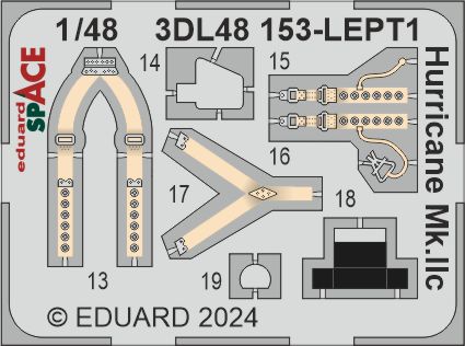 Eduard 3DL48153 1:48 Hawker Hurricane Mk.IIc SPACE