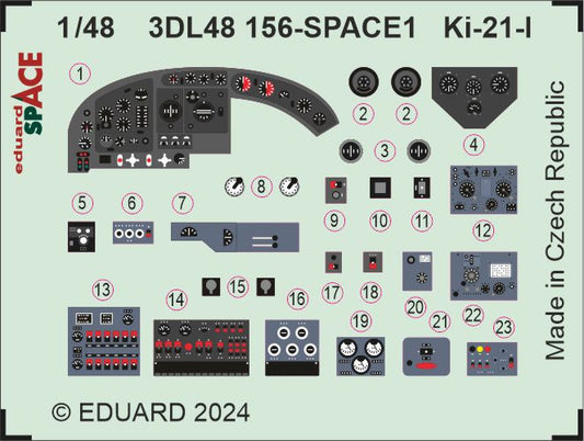 Eduard 3DL48156 1:48 Mitsubishi Ki-21-I SPACE