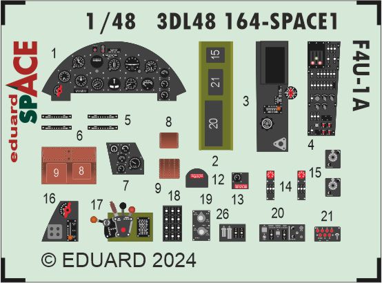 Eduard 3DL48164 1:48 Vought F4U-1A SPACE