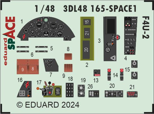 Eduard 3DL48165 1:48 Vought F4U-2 SPACE