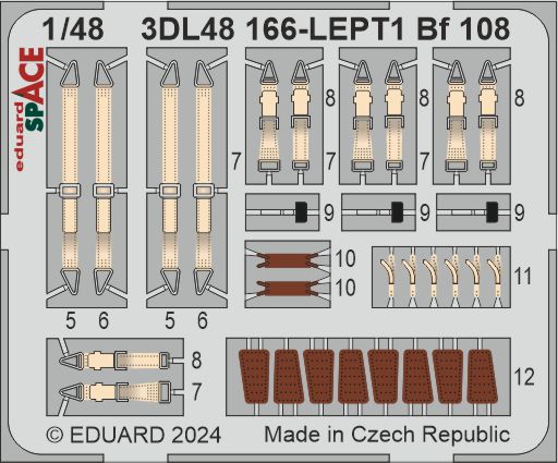 Eduard 3DL48166 1:48 Messerschmitt Bf-108B SPACE