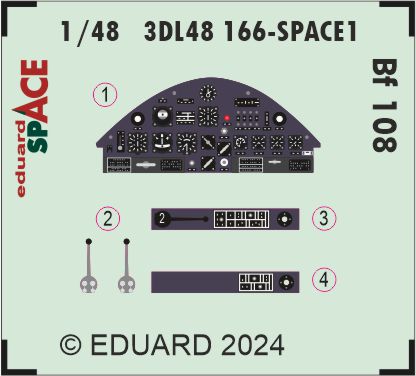 Eduard 3DL48166 1:48 Messerschmitt Bf-108B SPACE