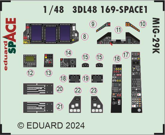 Eduard 3DL48169 1:48 Mikoyan MiG-29K SPACE