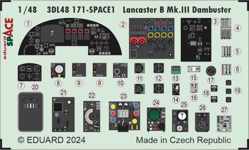 Eduard 3DL48171 1:48 Avro Lancaster B Mk.III Dambuster SPACE