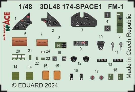 Eduard 3DL48174 1:48 General-Motors FM-1 Wildcat SPACE for Tamiya